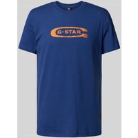 G-Star Raw T-Shirt mit Label-Print in Royal, Größe XL von G-Star Raw