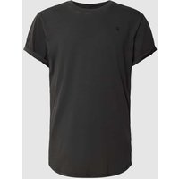 G-Star Raw T-Shirt mit Label-Print und -Patch Modell 'Lash' in Anthrazit, Größe XL von G-Star Raw