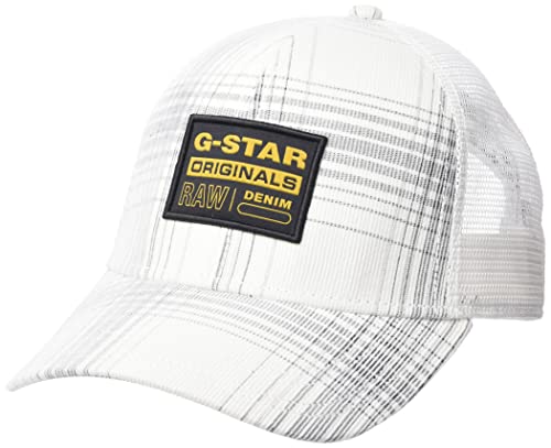 G-STAR RAW Herren Denim Embro Baseball Trucker Cap, Mehrfarben (milk isaac check D21247-C549-C756), PC von G-STAR RAW