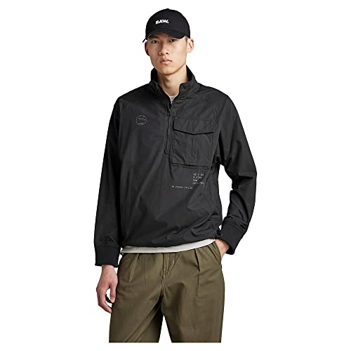 G-STAR RAW Herren Half Zip Overshirt, Schwarz (dk black D21983-A790-6484), XXL von G-STAR RAW