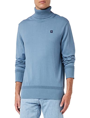 G-STAR RAW Herren Premium Core Turtle Knitted Pullover, Blau (azul D21933-C560-2182), S von G-STAR RAW