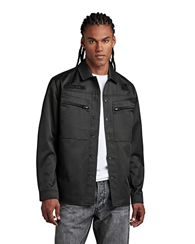 G-STAR RAW Herren RF Service Overshirt, Schwarz (dk black D22933-C657-6484), XXL von G-STAR RAW