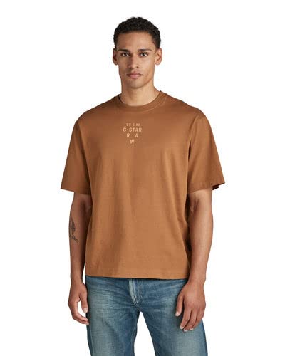 G-STAR RAW Herren Stencil Center Graphic Boxy T-Shirt, Braun (oxide ocre D22387-4561-1329), L von G-STAR RAW