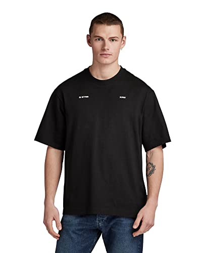 G-STAR RAW Herren Unisex Boxy Base T-Shirt, Schwarz (dk black D23218-C336-6484), S von G-STAR RAW