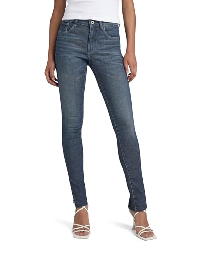 G-STAR RAW Damen 3301 Skinny Slit Jeans, Blau (faded blues D21404-D106-D135), 28W / 30L von G-STAR RAW