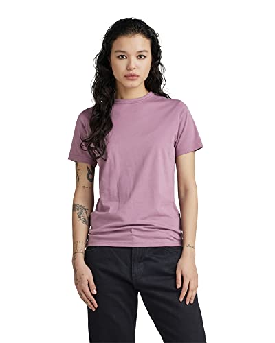 G-STAR RAW Damen Puff Logo Slim T-Shirt, Purpur (grapeade D22761-336-D611), S von G-STAR RAW