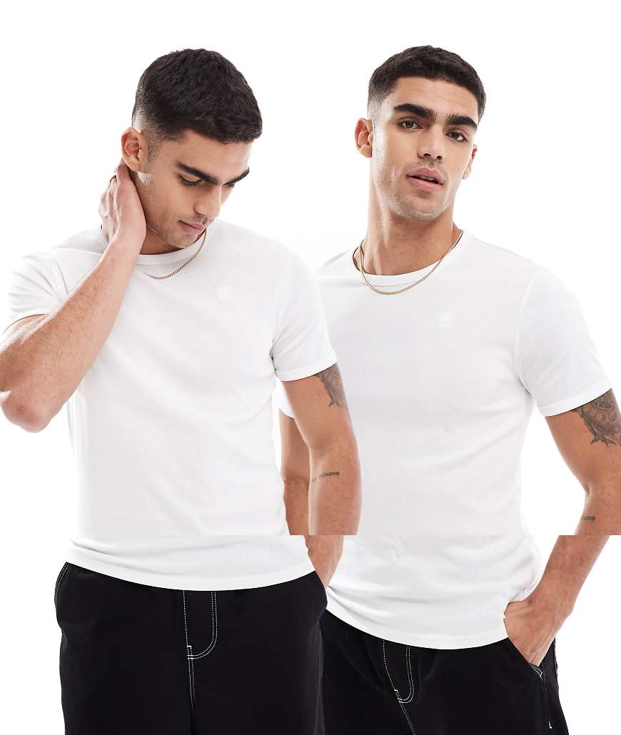 G-Star - 2er-Pack Basic-T-Shirts in Weiß G-Star - 2er-Pack Basic-T-Shirts in Weiß von G-Star