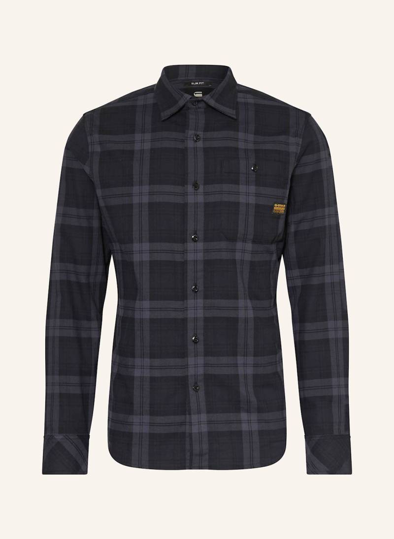 G-Star Flanellhemd Bristum 2.0 Slim Fit blau von G-Star
