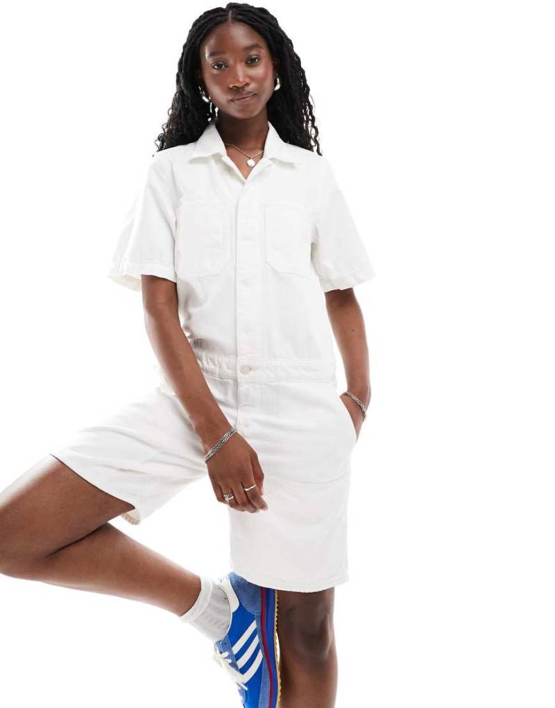 G-Star - Kurzer Maler-Jumpsuit in gebrochenem Weiß von G-Star