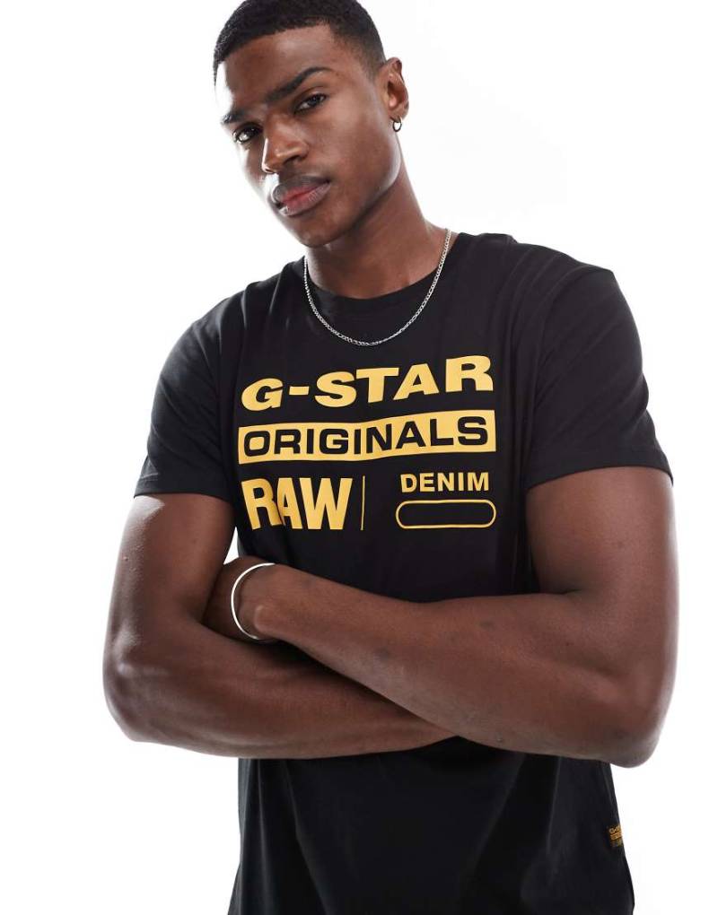 G-Star Originals - T-Shirt in Schwarz mit Logoprint auf der Vorderseite von G-Star