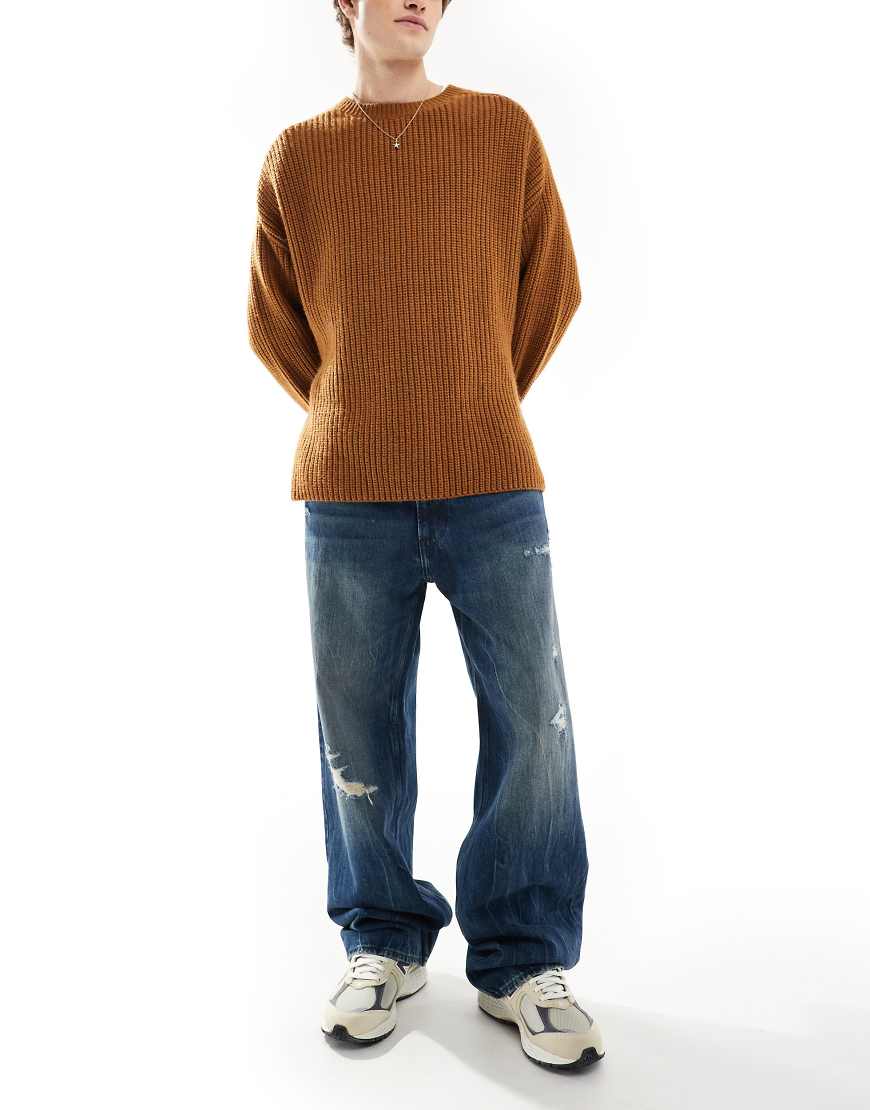 G-Star - Type 96 - Lockere Jeans in mittelblauer Waschung im Distressed-Look von G-Star