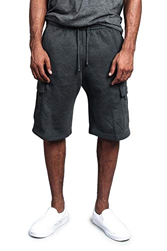 G-Style Herren Cargoshorts USA Solid Fleece Heavy Weight - Grau - 4X-Groß von G-Style USA