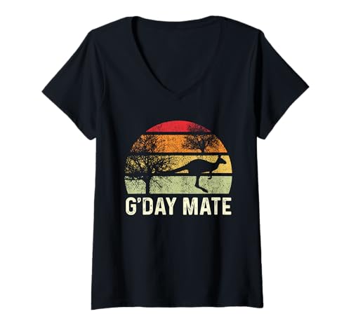 Damen G'day Mate Animal Advocate T-Shirt mit V-Ausschnitt von G'day Mate