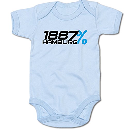 G-graphics 1887% Hamburg Baby Body Suit Strampler 250.0284 (0-3 Monate, blau) von G-graphics