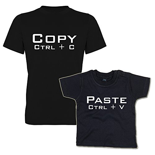 Copy & Paste Shirt Set Vater und Sohn (293.0004) (Vater L/Kind 12-18 Monate) von G-graphics