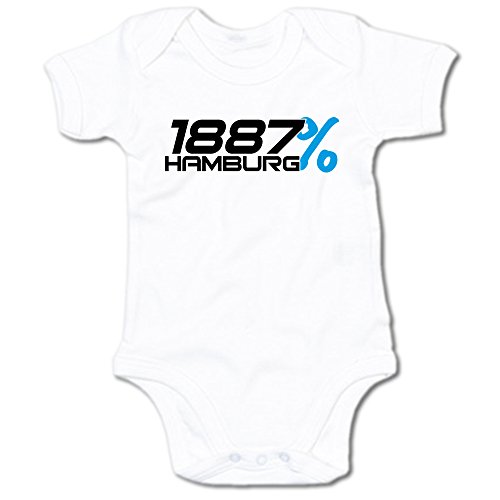 G-graphics 1887% Hamburg Baby Body Suit Strampler 250.0284 (0-3 Monate, weiß) von G-graphics