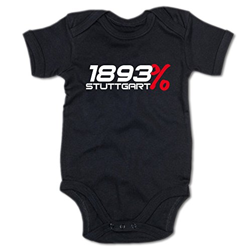 G-graphics 1893% Stuttgart Baby Body Suit Strampler 250.0279 (3-6 Monate, schwarz) von G-graphics