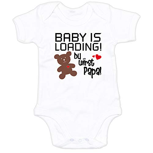 G-graphics Baby Body Baby is Loading! Du wirst Papa! 250.0654 (0-3 Monate, weiß) von G-graphics