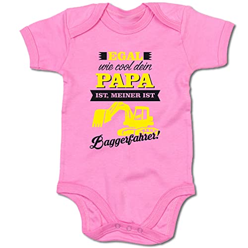 G-graphics Baby Body Egal, wie cool dein Papa ist, meiner ist Baggerfahrer! 250.0882 (3-6 Monate, pink) von G-graphics