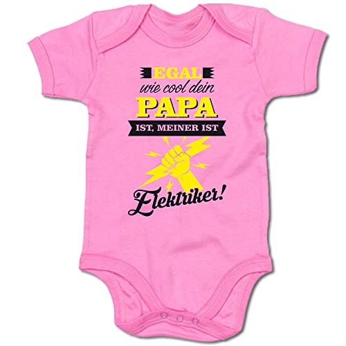 G-graphics Baby Body Egal, wie cool dein Papa ist, meiner ist Elektriker! 250.0897 (0-3 Monate, pink) von G-graphics