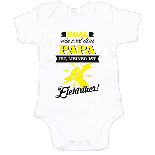 G-graphics Baby Body Egal, wie cool dein Papa ist, meiner ist Elektriker! 250.0897 (3-6 Monate, weiß) von G-graphics