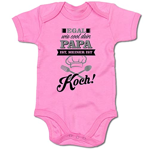 G-graphics Baby Body Egal, wie cool dein Papa ist, meiner ist Koch! 250.0894 (0-3 Monate, pink) von G-graphics