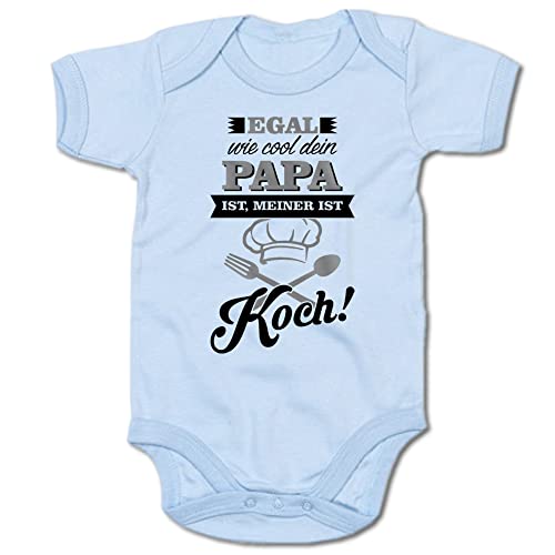 G-graphics Baby Body Egal, wie cool dein Papa ist, meiner ist Koch! 250.0894 (3-6 Monate, blau) von G-graphics