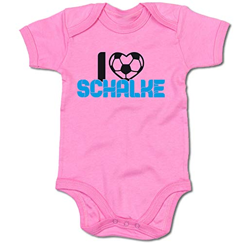 G-graphics Baby Body I Love Schalke 250.0659 (0-3 Monate, pink) von G-graphics