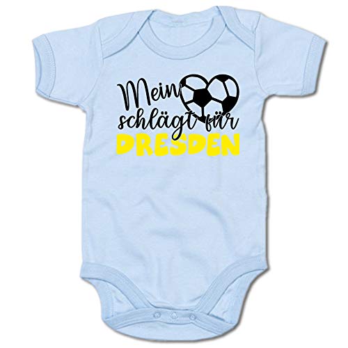 G-graphics Baby Body Mein Herz schlägt für Dresden 250.0713 (3-6 Monate, blau) von G-graphics