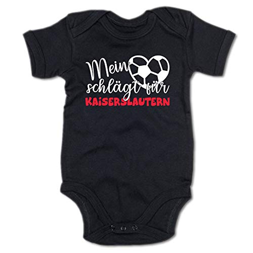 G-graphics Baby Body Mein Herz schlägt für Kaiserslautern 250.0708 (0-3 Monate, schwarz) von G-graphics