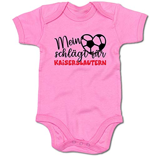 G-graphics Baby Body Mein Herz schlägt für Kaiserslautern 250.0708 (3-6 Monate, pink) von G-graphics