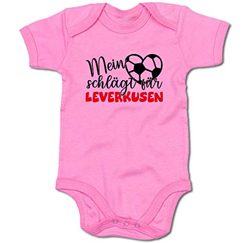 G-graphics Baby-Body Mein Herz schlägt für Leverkusen 250.0690 (3-6 Monate, pink) von G-graphics