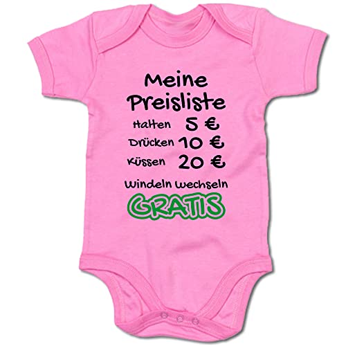 G-graphics Baby Body Meine Preisliste - halten, drücken, küssen, Windeln wechseln 250.0876 (3-6 Monate, pink) von G-graphics