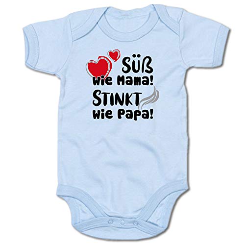 G-graphics Baby Body Süß wie Mama! Stinkt wie Papa! 250.0736 (0-3 Monate, blau) von G-graphics