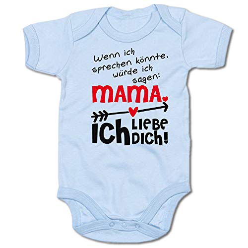 G-graphics Baby Body Wenn ich sprechen könnte, würde ich Sagen: Mama, ICH Liebe Dich 250.0650 (0-3 Monate, blau) von G-graphics