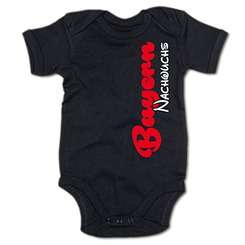 G-graphics Bayern Nachwuchs Baby-Body Suite Strampler 250.0408 (3-6 Monate, schwarz) von G-graphics