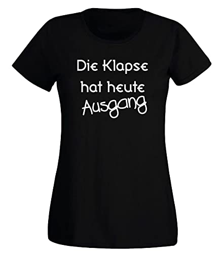 G-graphics Damen T-Shirt Die Klapse hat Heute Ausgang 160.0888 (schwarz, 2XL) von G-graphics