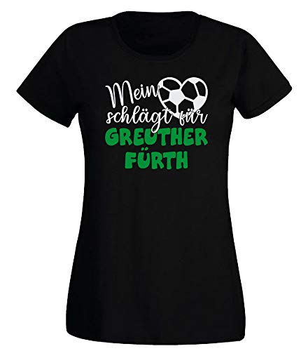 G-graphics Damen T-Shirt Mein Herz schlägt für Greuther Fürth 078.1562 (L) von G-graphics