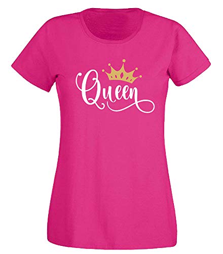 G-graphics Damen T-Shirt Queen 160.0040 (2XL, pink) von G-graphics