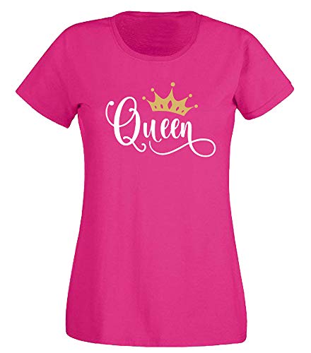 G-graphics Damen T-Shirt Queen 160.0040 (L, pink) von G-graphics