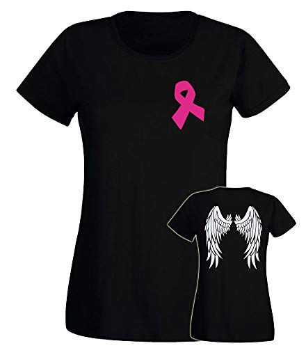 G-graphics Damen T-Shirt Rosa Schleife - mit Flügel auf dem Rücken 160.0549 (L) von G-graphics