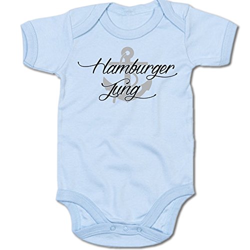 G-graphics Hamburger Jung Baby Body Suit Strampler 250.0107 (3-6 Monate, blau) von G-graphics