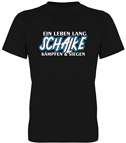 G-graphics Herren T-Shirt EIN Leben lang - Schalke - kämpfen & Siegen 078.0426 (L) von G-graphics