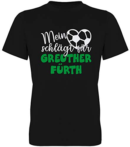 G-graphics Herren T-Shirt Mein Herz schlägt für Greuther Fürth 078.1560 (L) von G-graphics