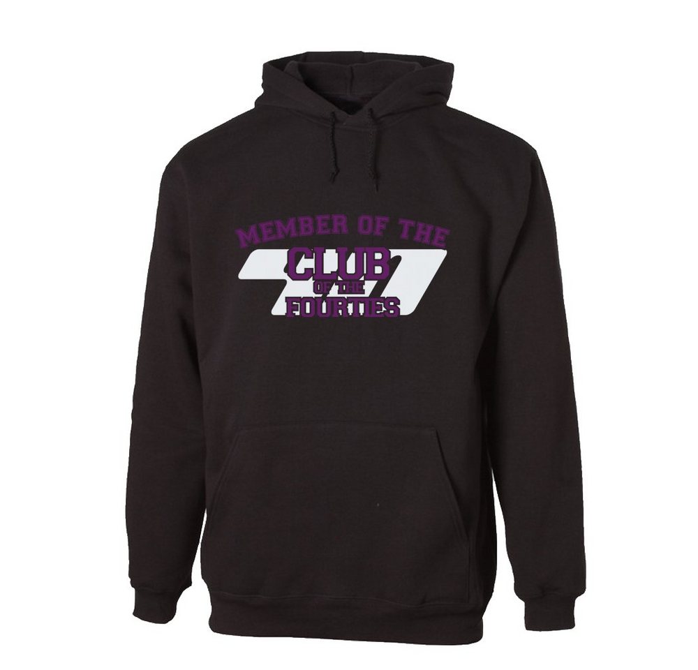 G-graphics Hoodie 40 – Member of the Club of Fourties mit trendigem Frontprint, Aufdruck auf der Vorderseite, Spruch/Sprüche/Print/Motiv, zum 40ten Geburtstag von G-graphics