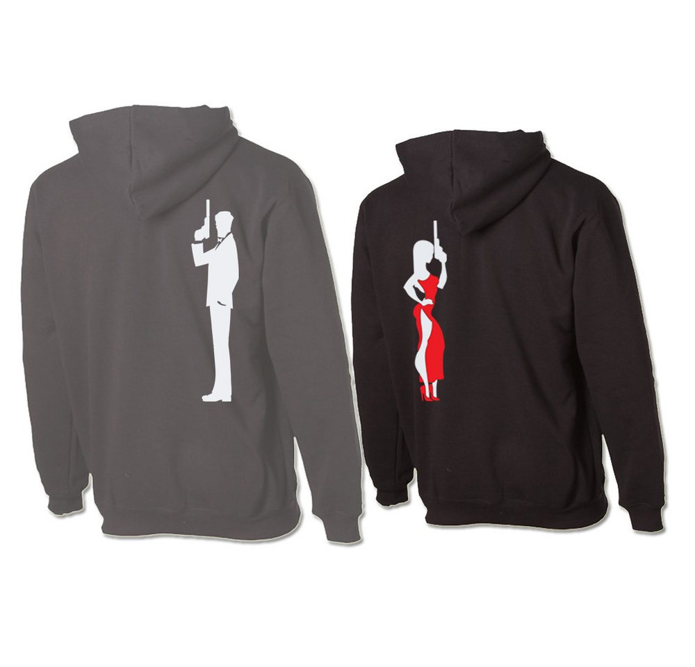 G-graphics Hoodie Agent & Agentin Paar- / Partner-Set zum selbst zusammenstellen, Aufdruck auf der Vorder- oder Rückseiteseite wählbar, Spruch/Sprüche/Print/Motiv, für Sie & Ihn von G-graphics