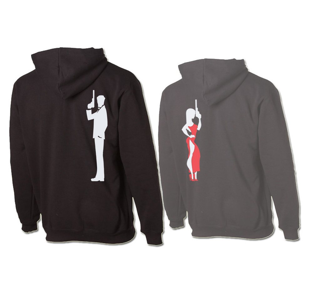 G-graphics Hoodie Agent & Agentin (Partner- / Paar-Set, Einzelteile zum selbst zusammenstellen) Aufdruck auf der Vorder- oder Rückseiteseite wählbar von G-graphics