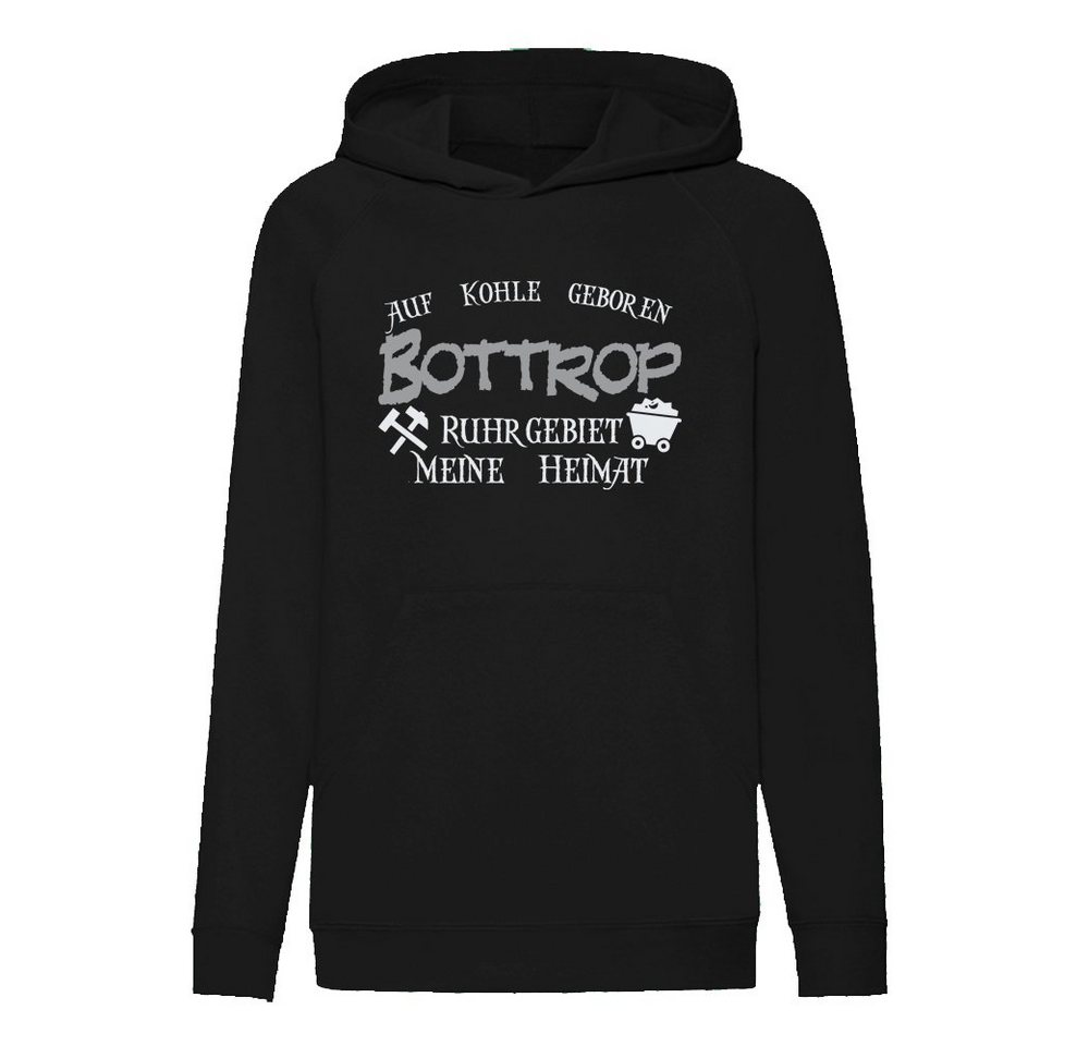 G-graphics Hoodie Auf Kohle geboren – BOTTROP – Ruhrgebiet, meine Heimat Kinder Hoodie / Kapuzenpullover, Mit Spruch / Sprüche / Print / Motiv von G-graphics