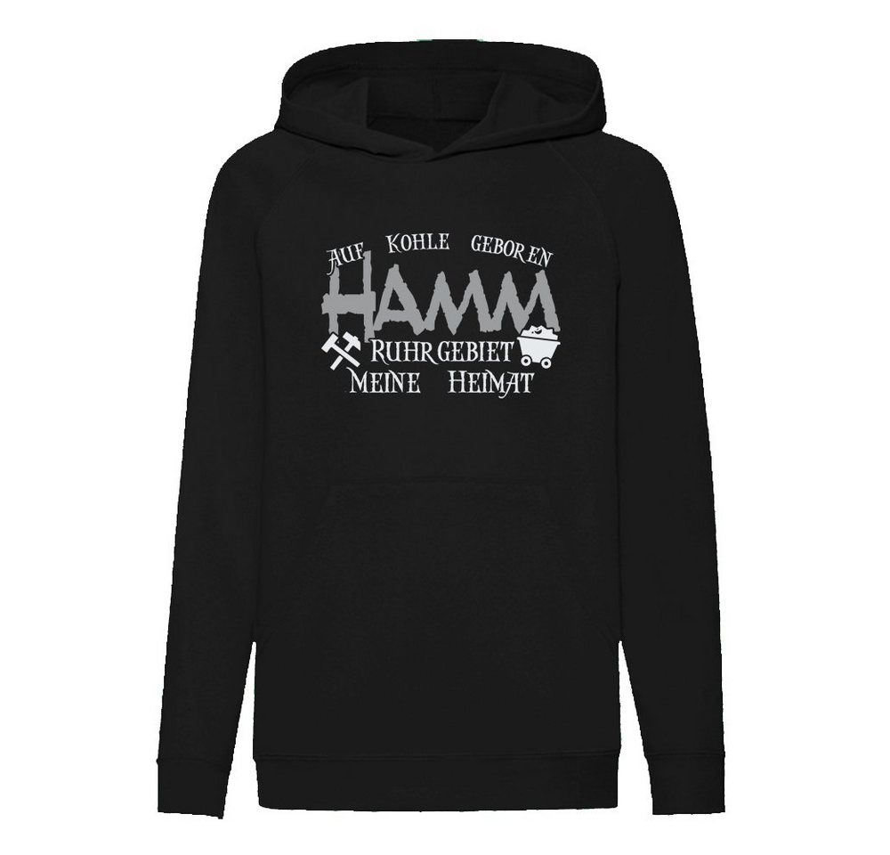 G-graphics Hoodie Auf Kohle geboren – HAMM – Ruhrgebiet, meine Heimat Kinder Hoodie / Kapuzenpullover, Mit Spruch / Sprüche / Print / Motiv von G-graphics