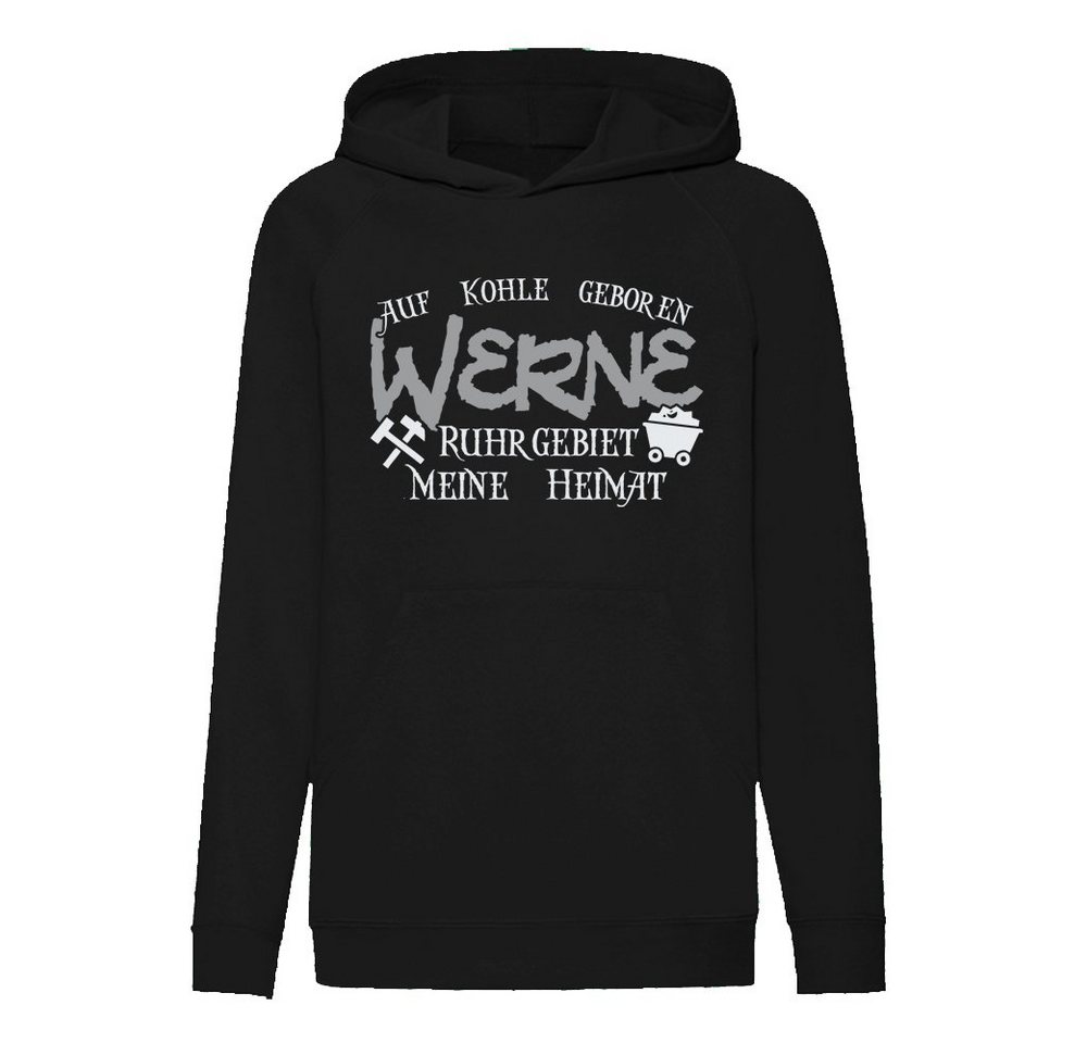 G-graphics Hoodie Auf Kohle geboren – WERNE – Ruhrgebiet, meine Heimat Kinder Hoodie / Kapuzenpullover, Mit Spruch / Sprüche / Print / Motiv von G-graphics